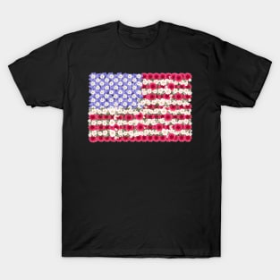 usa flag made of flowers T-Shirt